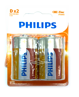 Philips R20L2B/97; Pin đại D 1.5v Philips R20L2B/97 Heavy Duty