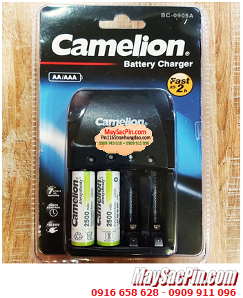 Camelion BC-0905A _Bộ sạc 2giờ BC-0905A kèm 2 pin sạc Camelion NH-AA2500ARBP2 (AA2500mAh 1.2v)