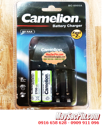 Camelion BC-0905A _Bộ sạc 2giờ BC-0905A kèm 2 pin sạc Camelion NH-AA2700ARBP2 (AA2700mAh 1.2v)