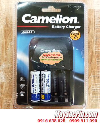 Bộ sạc pin AA Camelion BC-0905A kèm sẳn 2 pin sạc Camelion NH-AA2700LBP2 (AA2700mAh 1.2v)